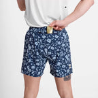 Flower Pace Shorts 5" | Blue Flower