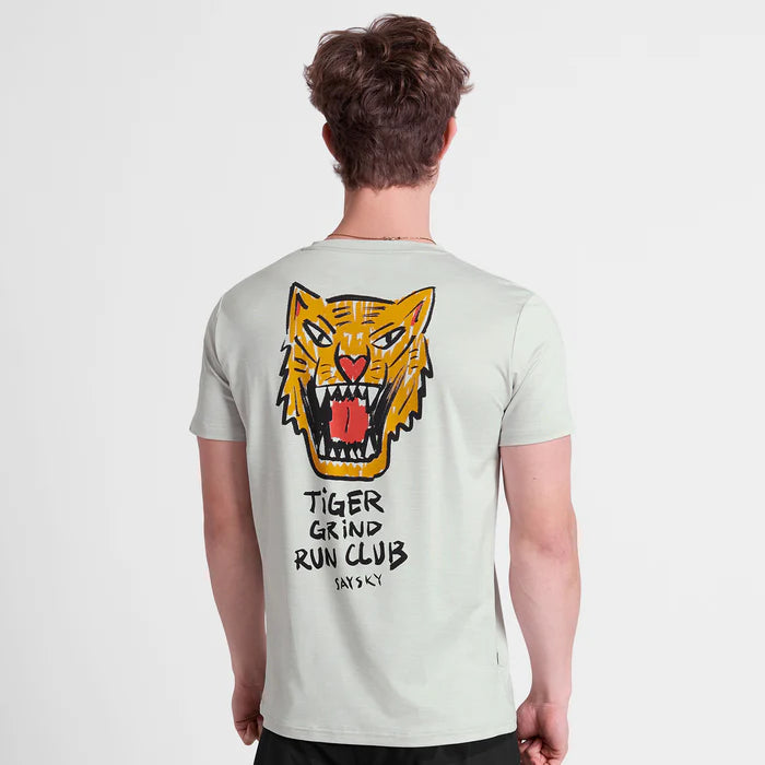 Tiger Pace T-shirt | Grey Melange