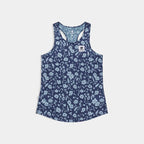 W Flower Combat Singlet | Blue Flower