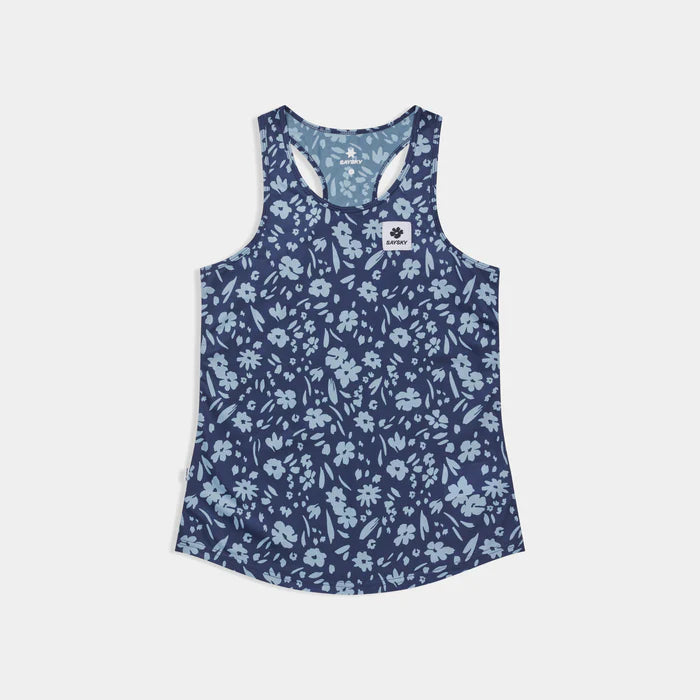 W Flower Combat Singlet | Blue Flower