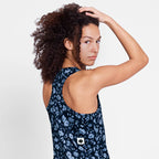 W Flower Combat Singlet | Blue Flower