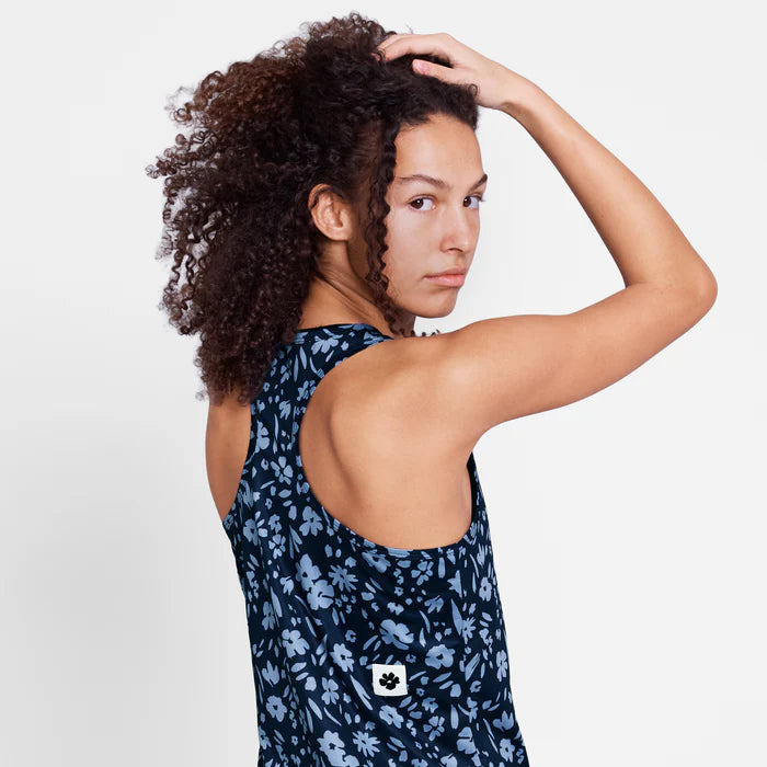 W Flower Combat Singlet | Blue Flower