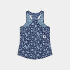 W Flower Combat Singlet | Blue Flower