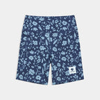 W Flower Combat+ Short Tights 7" | Blue Flower