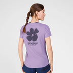 W Flower Flow T-Shirt | Purple