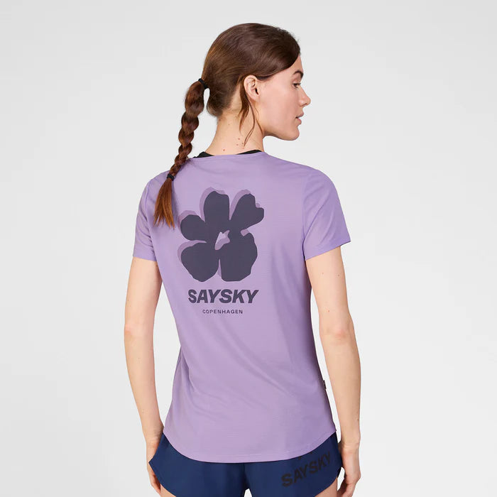 W Flower Flow T-Shirt | Purple