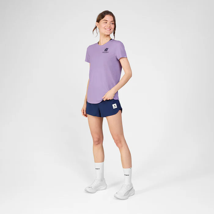 W Flower Flow T-Shirt | Purple