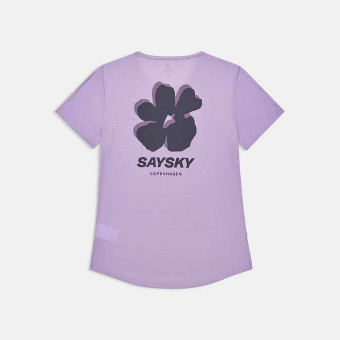 W Flower Flow T-Shirt | Purple