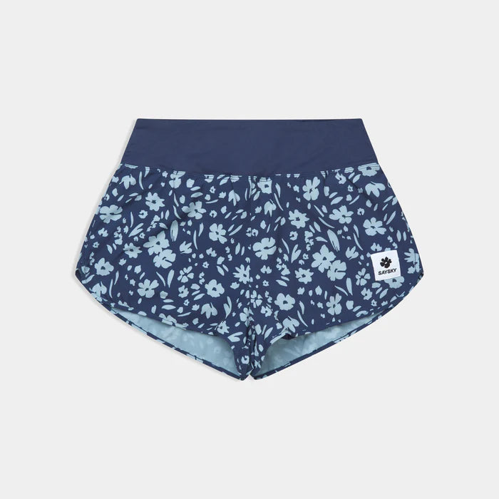 W Flower Pace Shorts 3"  | Blue Flower