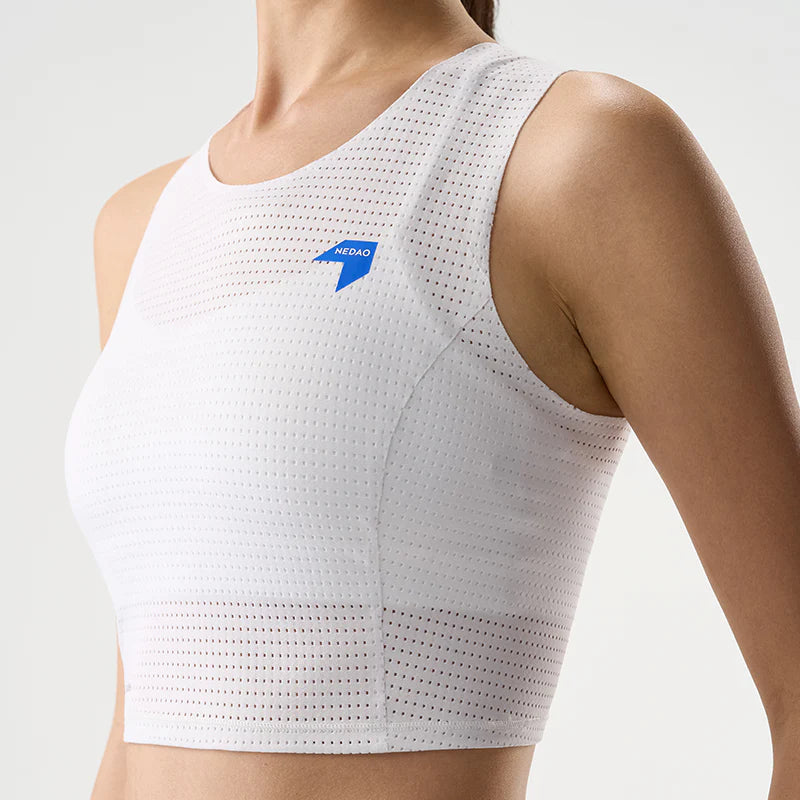 Women's QiFlow Running Crop Top | White