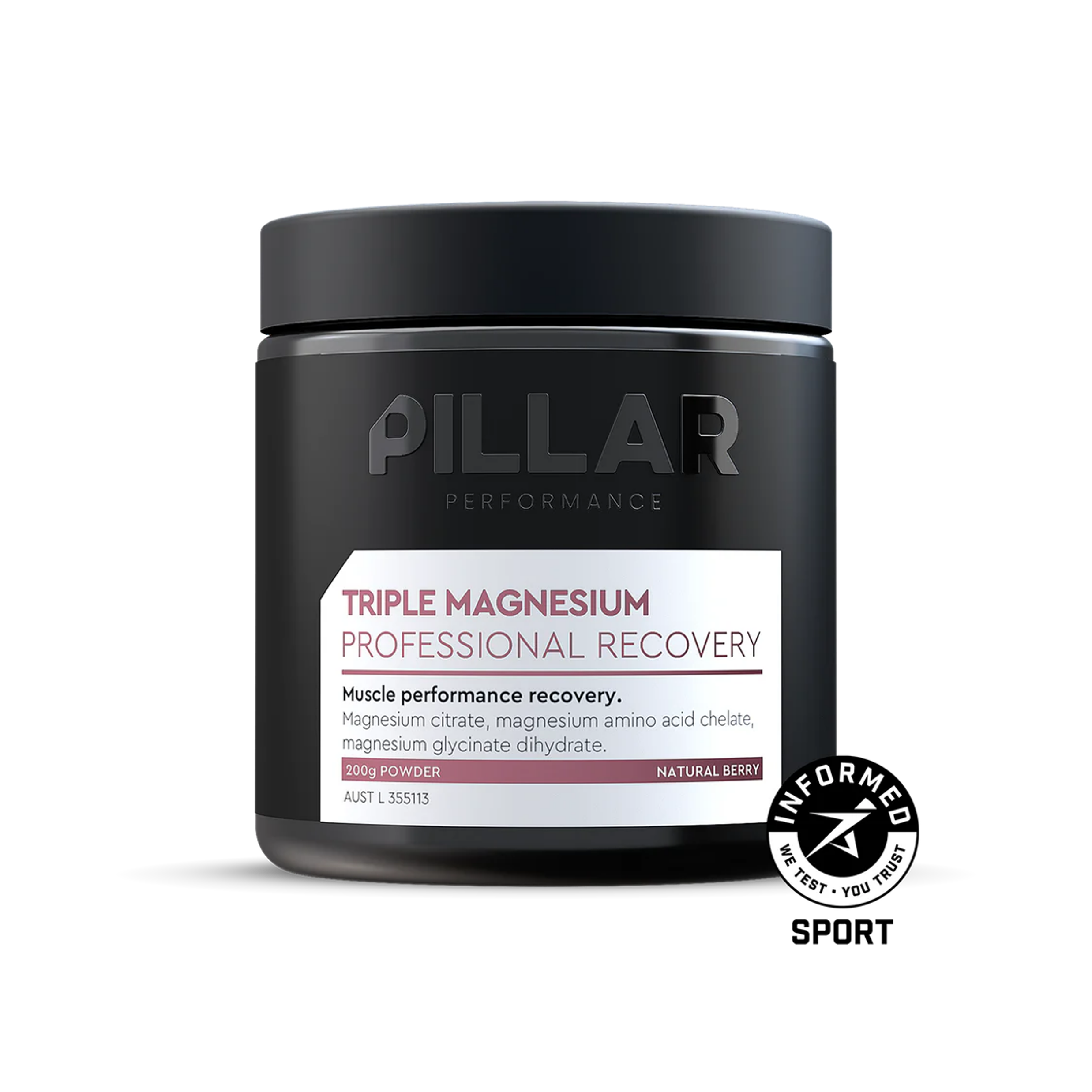 Triple Magnesium Professional Recovery Powder [Jar] - Natural Berry