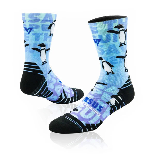 Save The Penguins Active Crew Socks