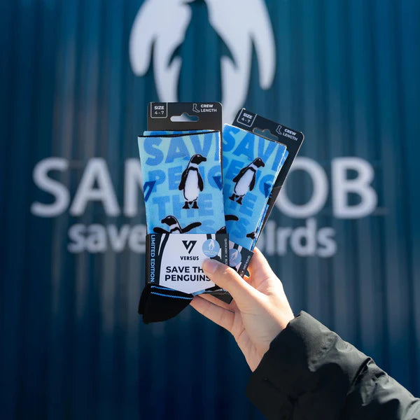 Save The Penguins Active Crew Socks