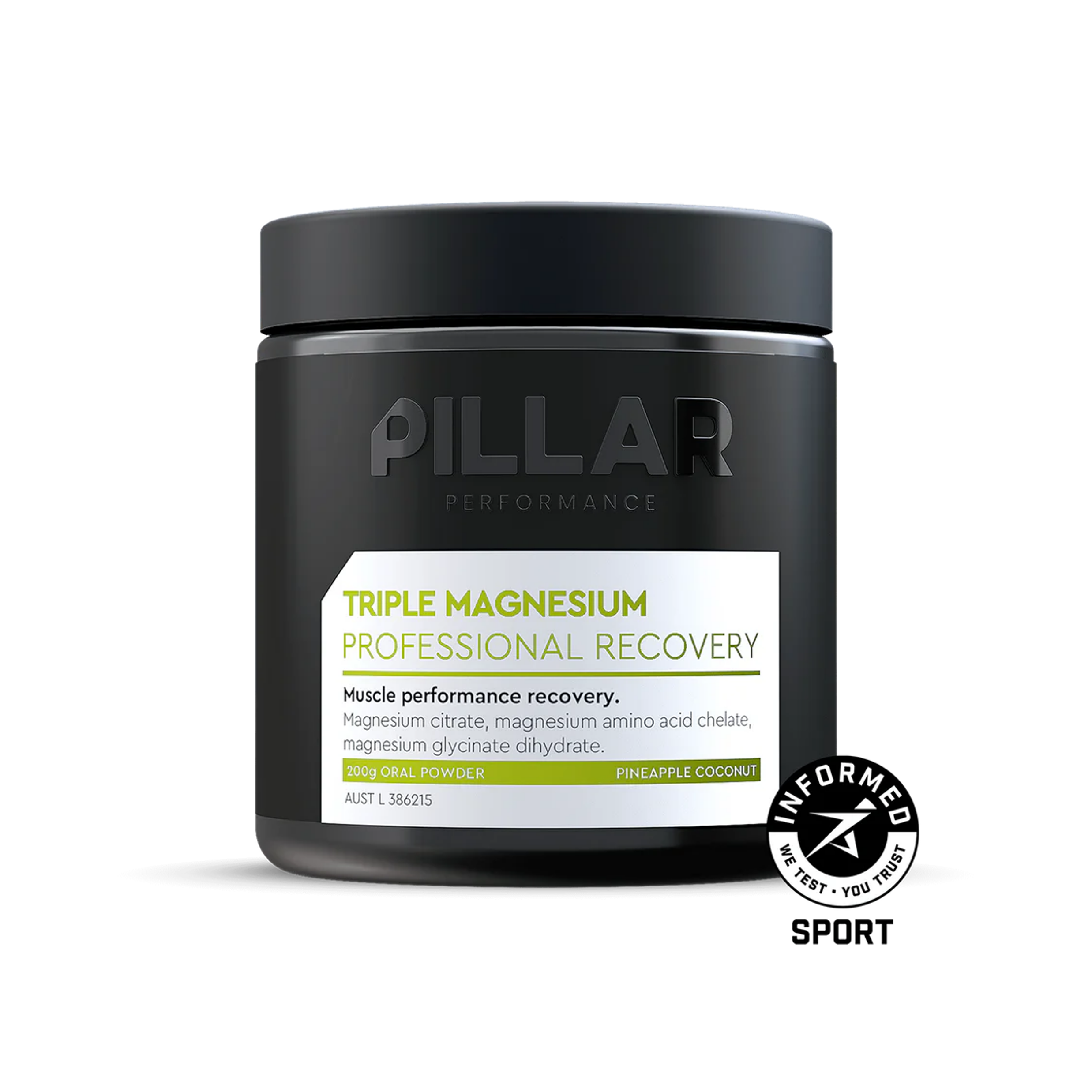 Triple Magnesium Professional Recovery Powder [Jar] - Pineapple Coconut